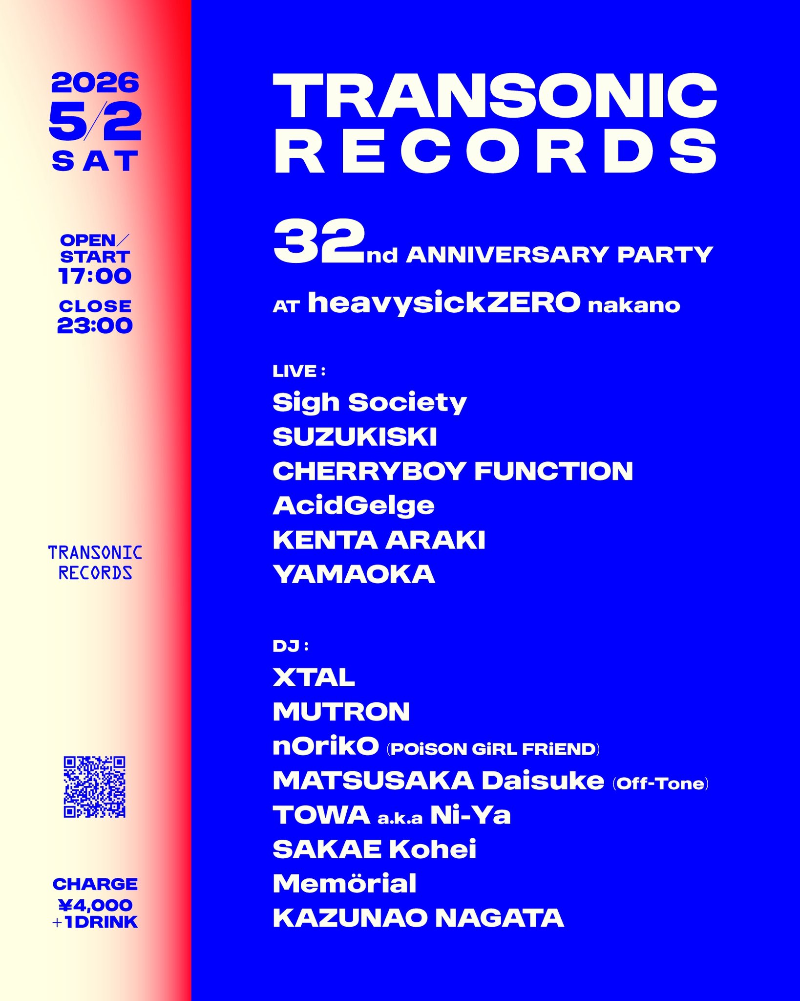 TRANSONIC RECORDS 32nd Anniversary Party